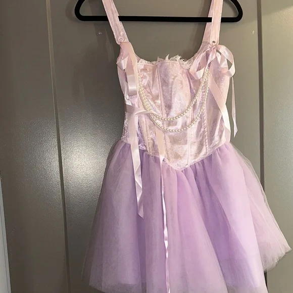 Sugar Thrillz Purple Dress with Pearls - Picture 1 of 3